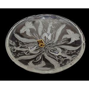 Original Walther Glass W. Germany Crystal Fairy Footed Bowl